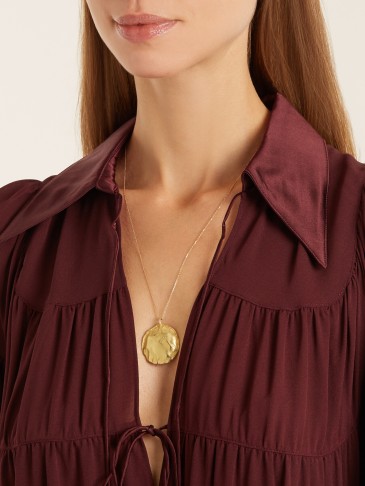 ORIT ELHANATI Stingray yellow-gold necklace ~ hammered disc pendants