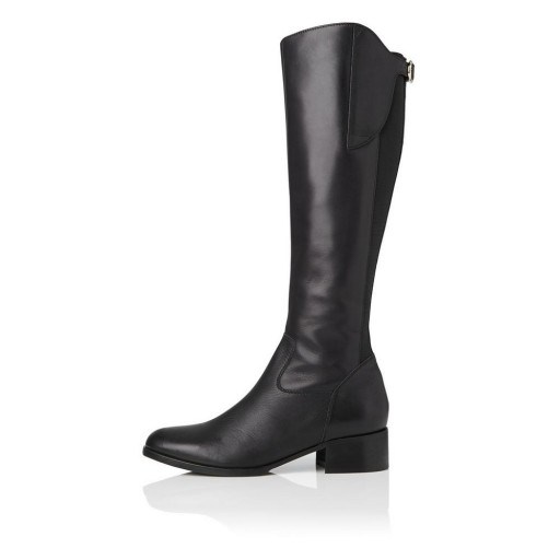 L.K. Bennett TALA BLACK LEATHER KNEE BOOTS ~ essential winter style footwear ~ wardrobe staple - flipped