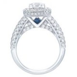Vera Wang 18ct White Gold 2.45ct Diamond Cushion Halo Ring ~ bling engagement rings ~ diamonds ~ stunning jewellery