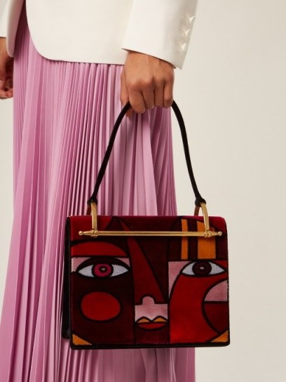 PRADA X Liselotte Watkins Patchwork Face-print bag – abstract print handbags - flipped
