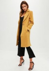 missguided yellow long wool coat ~ stylish coats