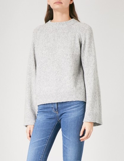AG The Noelle knitted jumper ~ grey chunky knit jumpers - flipped