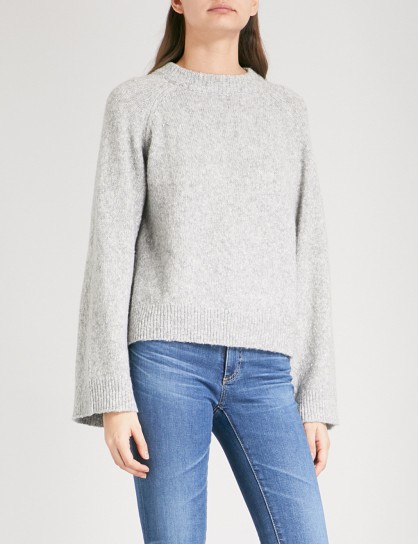 AG The Noelle knitted jumper ~ grey chunky knit jumpers