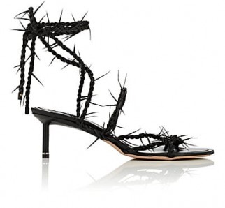ALEXANDER WANG Kiki Leather Sandals – black strappy evening shoes