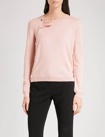 ALTUZARRA Minamoto button-detail merino wool sweater ~ blossom-pink sweaters ~ luxe knitwear