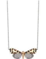 ASTLEY CLARKE Crimson Speckled Moth 14ct white-gold and diamond necklace / pendant necklaces