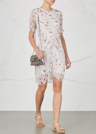 ISABEL MARANT ÉTOILE Barden printed silk chiffon dress ~ feminine crinkle dresses - flipped