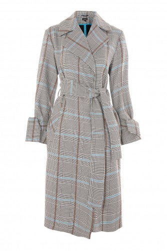 Topshop Checked Belted Coat / stylish check print coats