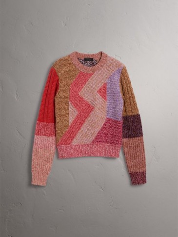 Burberry Cashmere-wool Mouliné Patchwork Sweater / multicoloured sweaters
