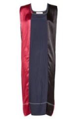 MARNI Color Block Satin Dress with Silk – silky sleeveless shift