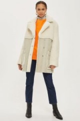 TOPSHOP Cream Shearling Jacket – luxe winter jackets