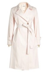 JIL SANDER Ecolo Cotton Trench Coat / pale pink macs