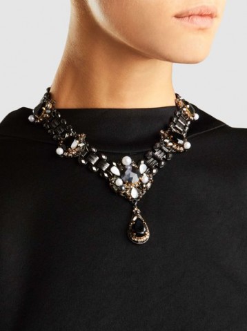 ERICKSON BEAMON‎ Dark Shadows Necklace ~ crystal and pearl statement necklaces