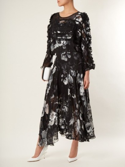 PREEN BY THORNTON BREGAZZI Ermin floral-print silk-blend devoré dress - flipped