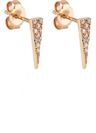 EVA FEHREN Fringe Stud Earrings – small pave diamond studs
