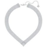 SWAROVSKI FIT NECKLACE, WHITE, PALLADIUM PLATING – bling jewellery – crystal V-shape necklaces