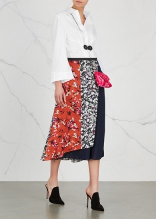 ACNE STUDIOS Hayett floral-print midi skirt / wrap effect skirts