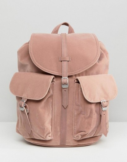 Herschel Dawson Pink Velvet Backpack | luxe backpacks