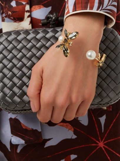 ERDEM Insect crystal-embellished cuff ~ statement jewellery ~ beautiful bracelets ~ luxe accessory - flipped