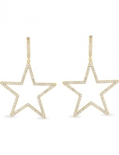 KATE SPADE NEW YORK Seeing Stars crystal hoop earrings / sparkly stars / party jewellery - flipped