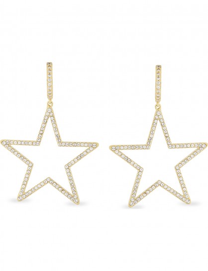 KATE SPADE NEW YORK Seeing Stars crystal hoop earrings / sparkly stars / party jewellery