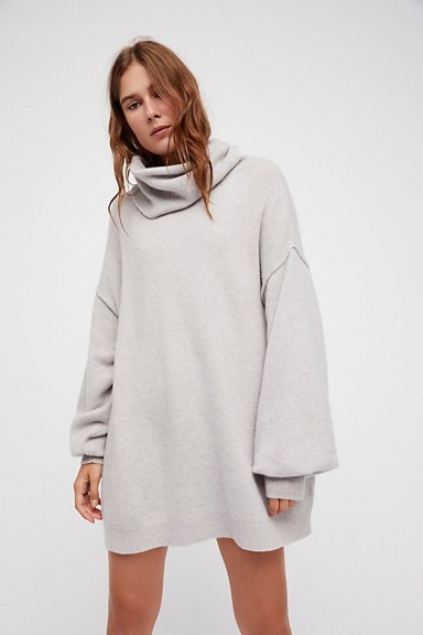 Free People Keep A Secret Cashmere Tunic – soft slouchy sweater dresses – knitted tunics