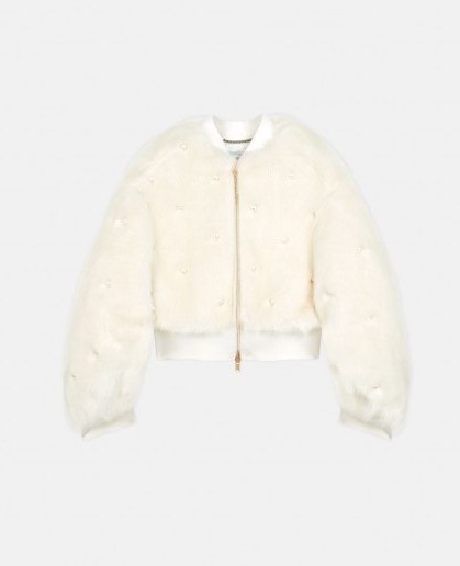 STELLA McCARTNEY Kiernand Fur Free Fur Bomber Jacket ~ luxe jackets ~ winter glamour - flipped
