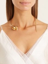 RYAN STORER Lily gold-plated choker ~ delicate flower chokers