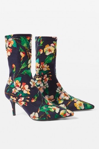 TOPSHOP Mojito Floral Sock Boots - flipped