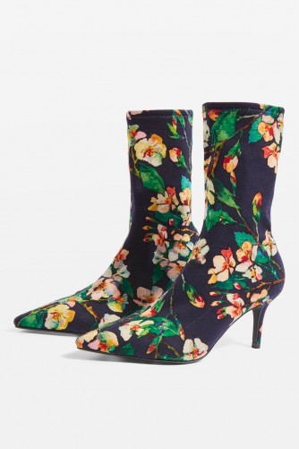 TOPSHOP Mojito Floral Sock Boots