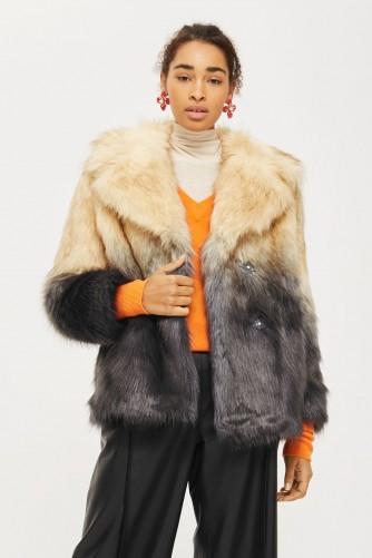 Topshop Ombre Tipped Faux Fur Coat | winter luxe | glamorous coats