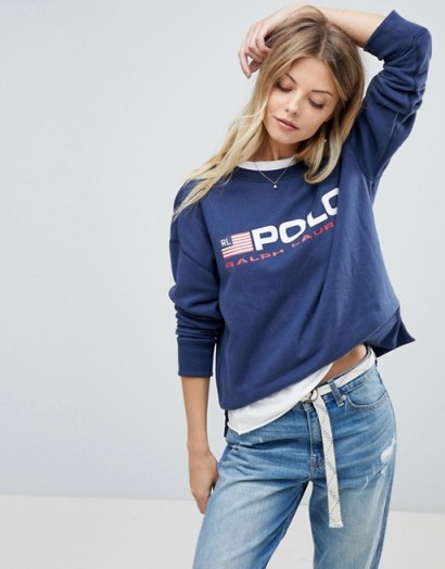Polo Ralph Lauren Polo Flag Sweat / blue designer sweatshirts