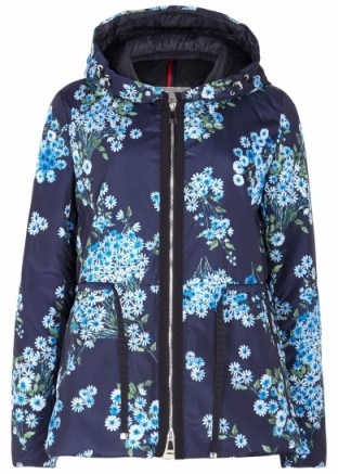MONCLER Raief floral-print shell jacket / funnel neck jackets - flipped