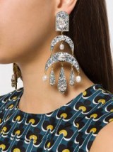 SHOUROUK Half Moon pendant earrings ~ glittering statement jewellery