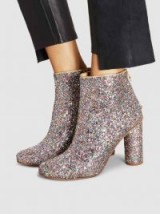 STINE GOYA‎ Luna Glittered Leather Ankle Boots ~ glittering footwear