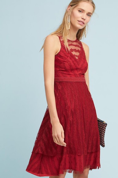 Moulinette Soeurs Tango Lace Dress / red cut out back dresses