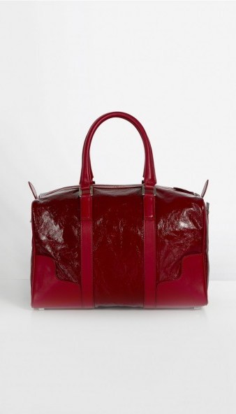 TIBI MERCREDI BAG BY MYRIAM SCHAEFER ~ red patent leather bags - flipped