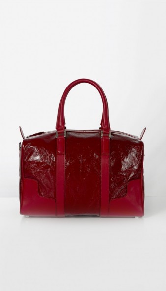 TIBI MERCREDI BAG BY MYRIAM SCHAEFER ~ red patent leather bags