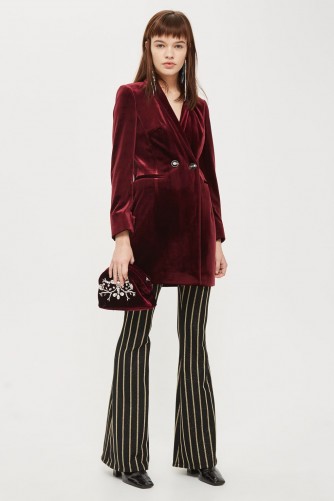 Topshop Velvet Blazer Dress | party chic | luxe style going out dresses