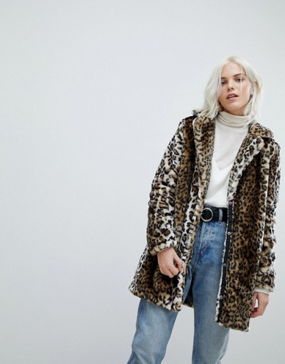 Vero Moda Longline Leopard Print Jacket | glamorous animal print jackets | winter glam