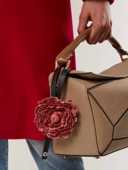 LOEWE X William Morris flower bag charm ~ floral handbag charms ~ designer bag accessories - flipped