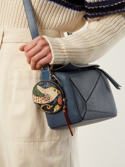 LOEWE X William Morris leather coin purse ~ small bird print purses ~ designer bag accessories - flipped