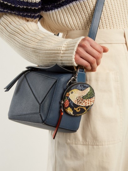 LOEWE X William Morris leather coin purse ~ small bird print purses ~ designer bag accessories