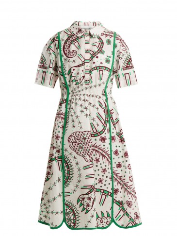 VALENTINO Zandra Rhodes cotton-poplin dress ~ bold print dresses
