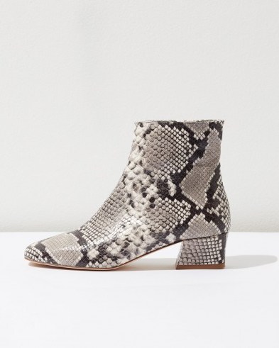 JIGSAW ALDE SIDE ZIP BOOTS / snake print ankle boots - flipped