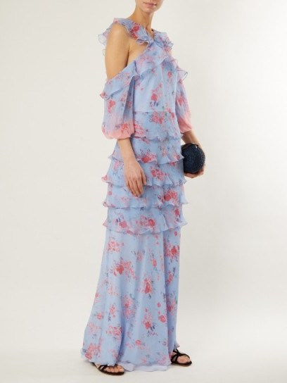 VILSHENKO Alisanna ruffle-trimmed silk dress ~ lilac ruffled dresses ~ evening wear - flipped
