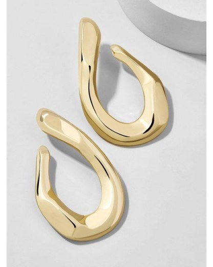 BAUBLEBAR AVANI DROP EARRINGS | large gold-tone statement jewellery - flipped
