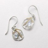 Pia Moonstone Maze Drop Earrings | silver jewellery