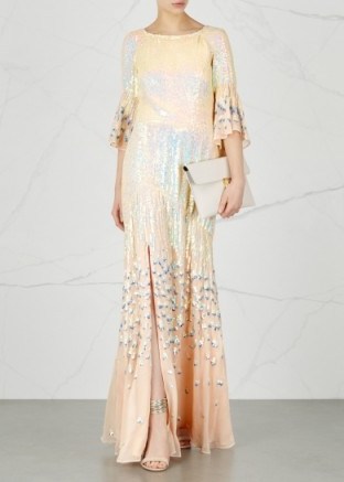 TEMPERLEY Celestial sequinned chiffon gown ~ luxe embellished gowns ~ beautiful event dresses - flipped