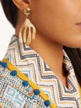 MARTE FRISNES Cheyenne gold-plated earrings ~ gold-plated sterling-silver statement jewellery